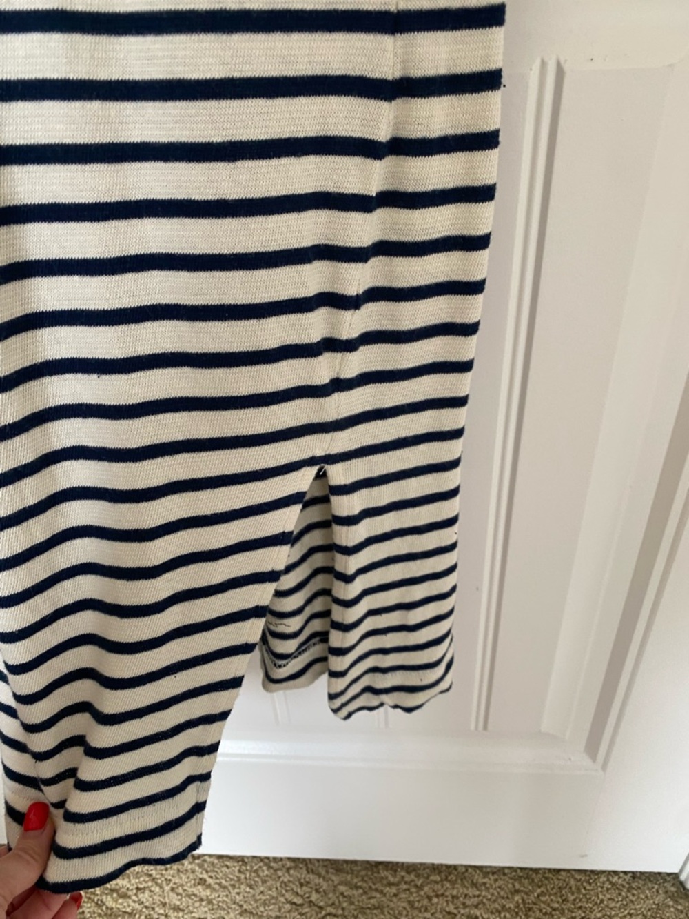 Apiece Apart | Elodie Tank Dress in Navy/Cream Stripe - Picture 9 of 15